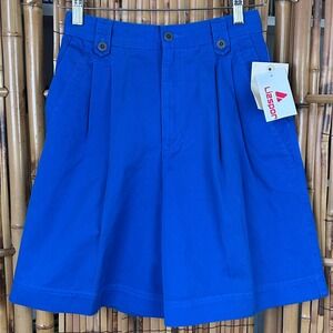 LIZSPORT Vintage NWT 'The Walk Short' Women's Blue 90's Pleated Preppy Size 4